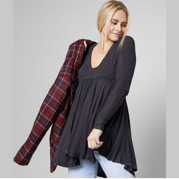 Free People Birdie Henley long sleeve Top
